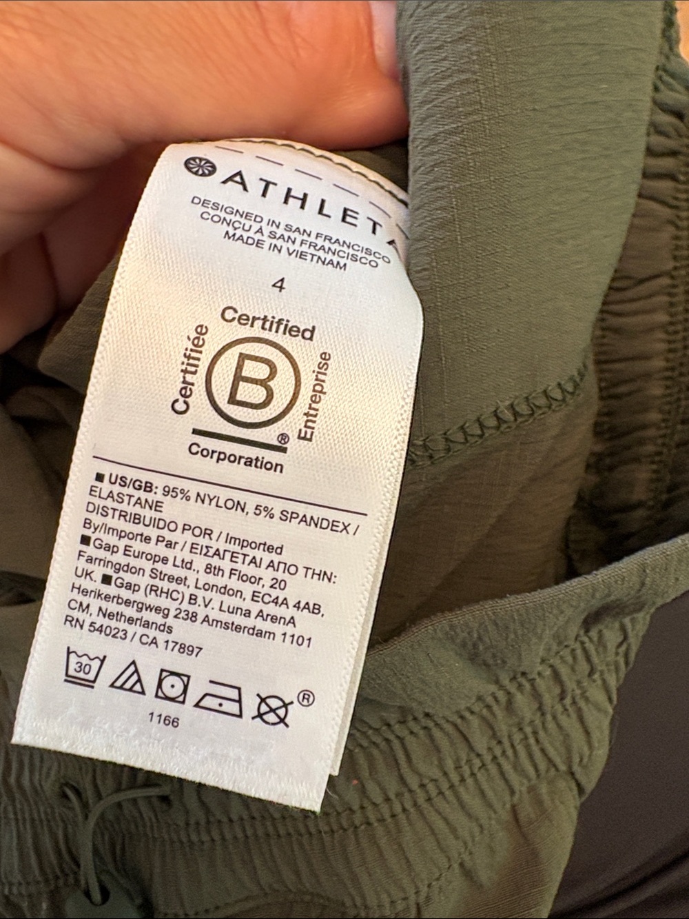 Athleta Trekkie High Rise Parachute Pant in Aspen Olive Size 4 - Picture 6 of 6